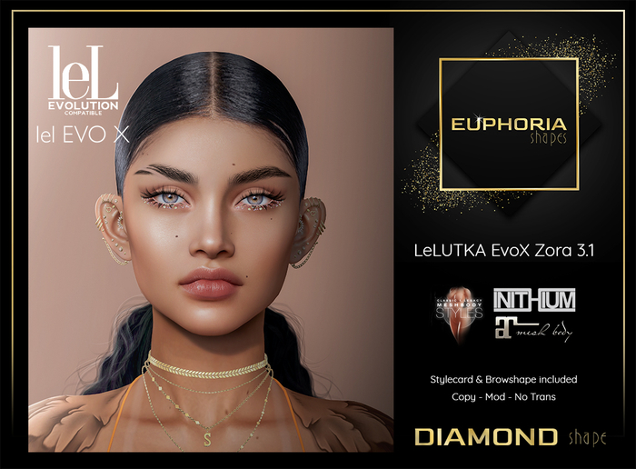 Second Life Marketplace EUPHORIA Shapes DIAMOND Shape (Lel EvoX